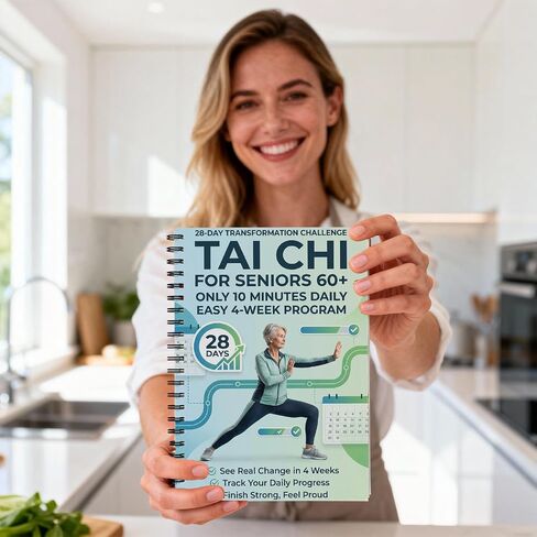 Tai Chi for Seniors Over 60, Step-by-Step Guide for Pain Relief, 28-Day Challenge for Home Practice Weight Loss, Simplified Original Movements to Improve Flexibility and Balance in Kuwait