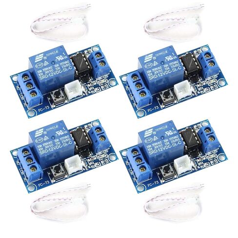 4-Pack SPST Bistable Relay Module 12VDC مع التحكم في الإغلاق لدوائر الأتمتة الصناعية in Kuwait
