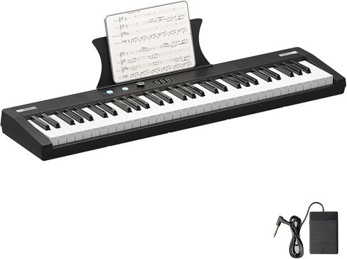 لوحة مفاتيح Senfot 37 مفتاح MIDI مع تكامل DAW، وحدة تحكم لوحة مفاتيح USB MIDI مع تبديل نصف نغمة، مرافقة ARP التلقائية والتحكم في السرعة، مثالية لإنتاج الموسيقى الاحترافية، أسود in Kuwait