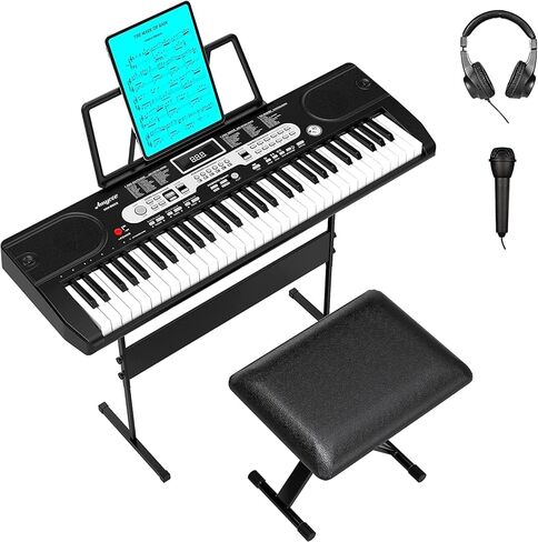 لوحة مفاتيح Senfot 37 مفتاح MIDI مع تكامل DAW، وحدة تحكم لوحة مفاتيح USB MIDI مع تبديل نصف نغمة، مرافقة ARP التلقائية والتحكم في السرعة، مثالية لإنتاج الموسيقى الاحترافية، أسود in Saudi Arabia