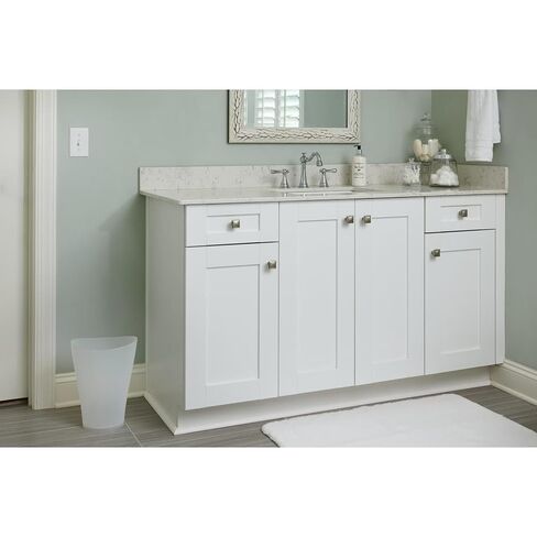 Bathroom Trash Can 2.25 Gallon Round Open Top Garbage Bin | No Lid, Clear Plastic, Small Waste Bin, Bathroom Use in Kuwait