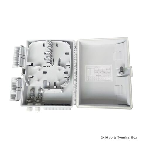 16 Core Optical Fiber Terminal Box Port Distribution 2X16 FTTX Splitter White in Saudi Arabia