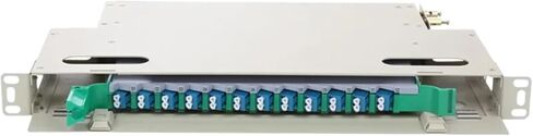 24 Port 2U 19" ODF Rack-Mounted Optical Fiber Sliding Distribution Frame Jumper Panel Outdoor Pigtail Tape Adapter(24 CORE LC SM) in Saudi Arabia