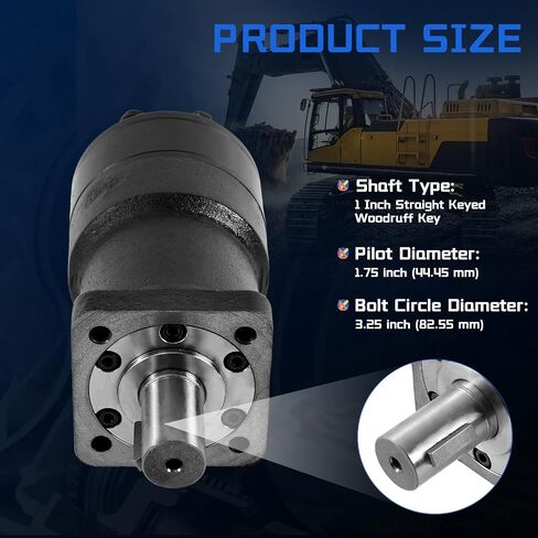 101-1012-009 Hydraulic Motor Low Speed High Torque Direct Replacement for Eaton Char-Lynn H Series Construction Agricultural Machinery, 353 RPM 2059 lb-in 15 GPM in Kuwait