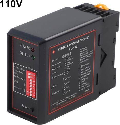 DP132 Inductive Loop Detector For Vehicle Detection In Parking And For Automatic Door Systems, Supports Multiple Voltage Inputs 12V 24V(110V) in Kuwait