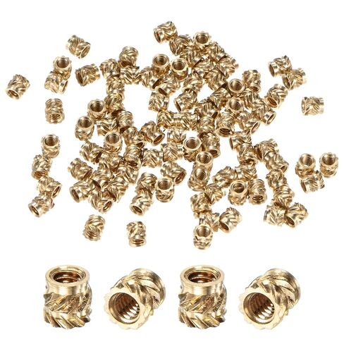 M METERXITY 150-Pack Threaded Inserts, M2 x 3mm x 3mm Brass Female Knurled Metric Nuts Brass Heat Set Insert Embedment Nuts for Plastic/DIY 3D Printing Components in Kuwait