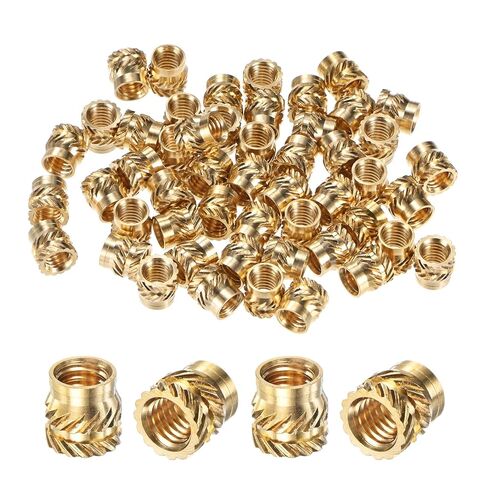 M METERXITY 150-Pack Threaded Inserts, M2 x 3mm x 3mm Brass Female Knurled Metric Nuts Brass Heat Set Insert Embedment Nuts for Plastic/DIY 3D Printing Components in Kuwait
