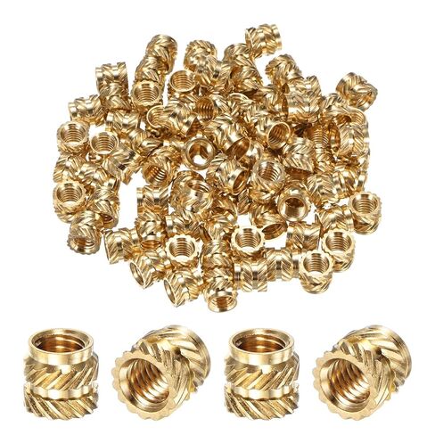 M METERXITY 150-Pack Threaded Inserts, M2 x 3mm x 3mm Brass Female Knurled Metric Nuts Brass Heat Set Insert Embedment Nuts for Plastic/DIY 3D Printing Components in Kuwait