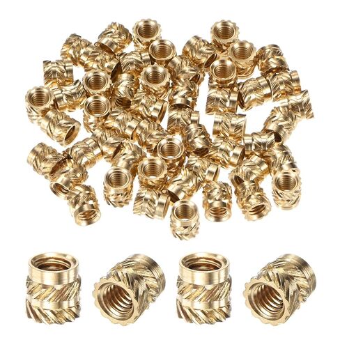 M METERXITY 150-Pack Threaded Inserts, M2 x 3mm x 3mm Brass Female Knurled Metric Nuts Brass Heat Set Insert Embedment Nuts for Plastic/DIY 3D Printing Components in Kuwait