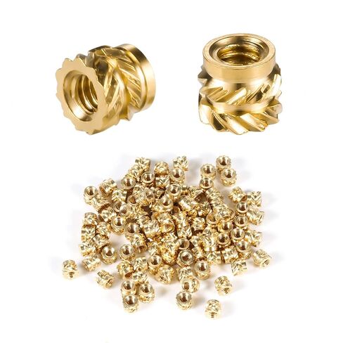 100pcs 3D Printing Brass Nuts, M2 Threaded Insert, Knurled Brass Nuts, Female Thread Knurled Heat Embedment Nut for 3D Printing Parts Loptop Automotive Plastic Shell (M2x3x3.5mm) in Kuwait