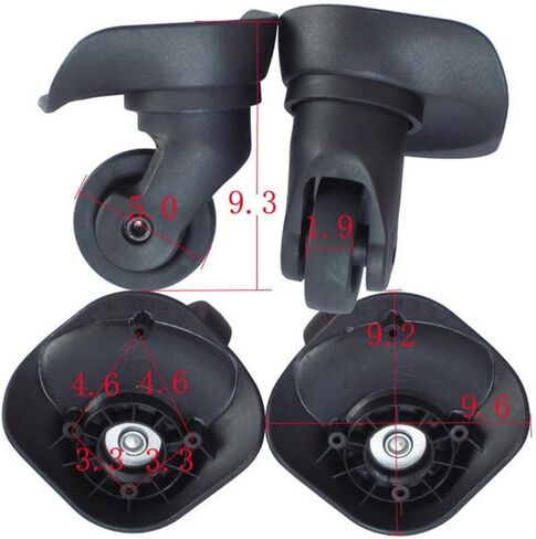 2 Packs Rotation Flexible Replacement Luggage Mute Wheels in Kuwait
