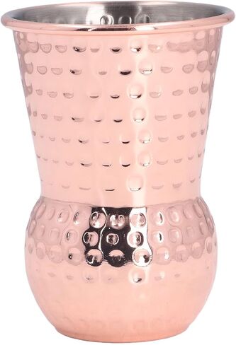 380ml Rose Gold Hammered Moscow Mule Mug, Handcrafted Stainless Steel Cocktail Cup, Dishwasher Unsafe, Hammered Decor, for Bar & Bartending in Kuwait