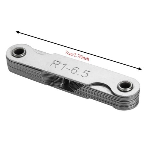 Radius Gauge Set R1-6.5mm - Stainless Steel Fillet Gauge for External & Internal Edges, Concave Convex Radius Measuring Tool in Kuwait