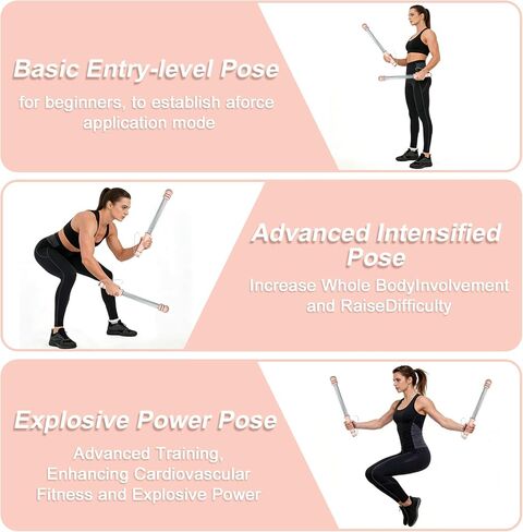Adjustable Ropeless Battle Ropes for Home Gym, Heavy Duty Cordless Battle Rope 2-Pack with Non-Slip Spiral Handles, Weighted Ropeless Battle Ropes for Strength Training, HIIT Workout for Women & Men in Kuwait