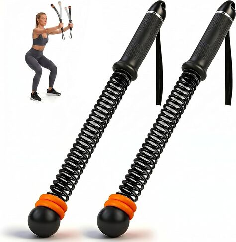 Cordless Ropeless Battle Ropes for Home Gym, Adjustable Weights Portable Battle Ropes with Storage Bag, Exercise Equipment for Strength Training, Aerobic Exercise, Men& Women,Black in Kuwait