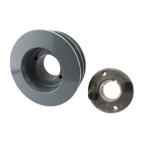 2BK47H/H1-1/8 Compressor 4.5" Dual Groove Pulley - for Masterdrive Air Compressor Power Transmission Part - Cast Iron Belt B Section 5L Pulley w/ 1-1/8" Sheave Bushing - Gray Cast Iron Solid Steel in Saudi Arabia