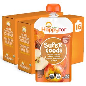 Happy Tot Superfoods Stage 4 Organics Toddler Food Pear Mango Spinach, 4.22 Ounce Pouch (Packaging May Vary) in Kuwait