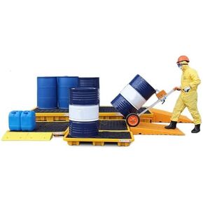 Spill Containment Pallet Tray Platform Oil Drum Drums Concrete Modular Drain Proof Tank polyethylene Profile Paint Bucket Garage Industrial,Spill Containment Platform - Heavy-Duty Anti-Leak in Kuwait