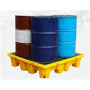 Spill Containment Pallet Tray Platform Oil Drum Drums Concrete Modular Drain Proof Tank polyethylene Profile Paint Bucket Garage Industrial,Industrial Spill-Proof Containment Tray for Storag in Kuwait