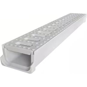 Drain Cover Plastic Trench Drain System for Outdoor, Driveway Landscape Gully Grate Cover System 60cm Length, U Shape Drainage Channel Grating Panel(60x10.5x6cm 23.6x4.1x2.4in) in Kuwait