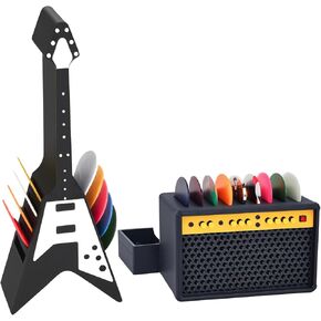 Guitar Pick Holder Set, V-Shaped Guitar and Amp Speaker Style, 2 Pack, Pick Storage Box for Guitar Players（Picks Not Included.） in Saudi Arabia