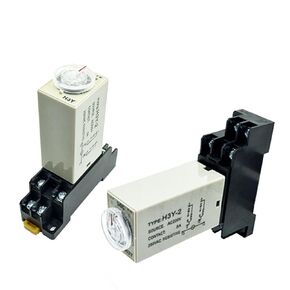 H3Y-2 Time Relay DC12V AC 220V 0-30 Sec 0-30 Minute 0-60s 0-60min Delay Timer 220VAC Timer Relay with Base Socket(220V AC,0-60 Minutes) in Kuwait