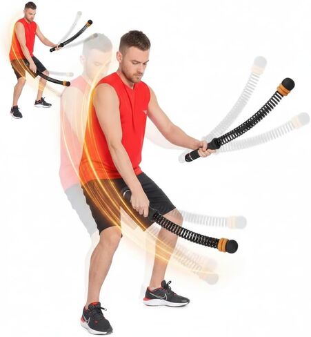 Weighted Battle Ropes, 2 Pack Portable Cordless Ropeless Battle Ropes for HIIT & Cardio, Full Body Workout Tool with Non Slip Handles, Travel Friendly Home Gym Equipment in Saudi Arabia