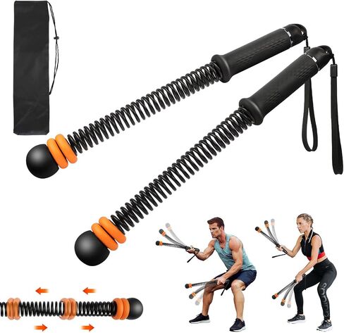 Ropeless Battle Rope, Portable Adjustable Strength Training for Home Gym | Quiet Apartment Friendly, Upgraded Cordless Heavy-Duty Weighted, Full Body HIIT Workout with Storage Bag for Men and Women in Kuwait