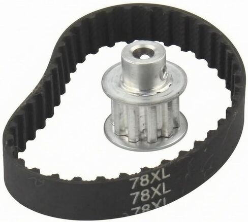 Timing Belt Kit Rubber Timing Belt Pulley Rounded Cogs Synchronous Wheel, 5MM Pulley + 78XL Belt in Kuwait