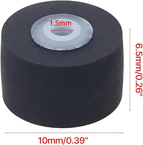 10-Pack Cassette Deck Pinch Roller 10mm Tape Recorder Pressure Belt Pulley Wheel Rubber Playback Component Repair Part in Saudi Arabia