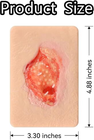 Unhealthy Granulation Wound Simulation Model, Silicone Wound Packing Trainer, Realistic Necrotic Care Training Pad, for Nursing Students Medical Education Teaching in Kuwait