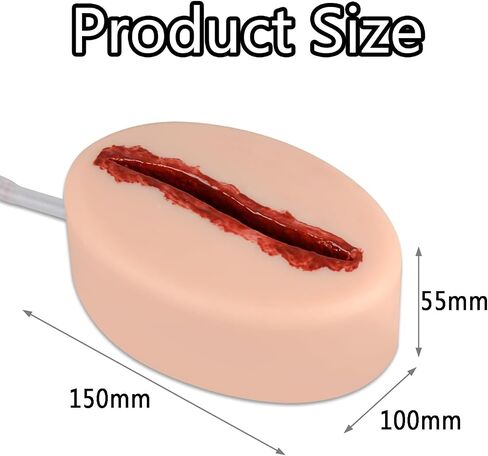 Reusable Silicone Thigh Wound Packing Trainer, Stop The Bleed Bleeding Control Simulator with Laceration Trauma Wound, First Aid Training Model for Military, Medical School and EMT Training in Kuwait