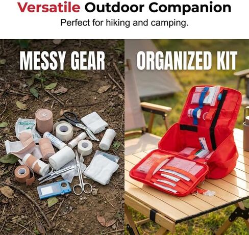Oxford Cloth Medical Organizer Bag for Travel, Medical Bag Empty, Smart Modular Organization for Home, Travel, Camping, Car, Hiking & Outdoor Emergencies, Emergency Medical Kits in Kuwait