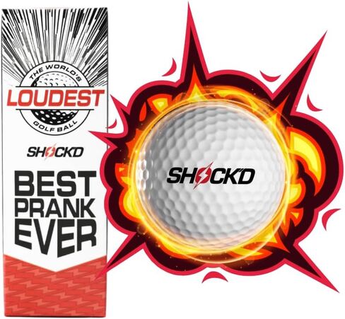 SHOCK'D GOLF BALLS - The World's Loudest Golf Ball - Viral Prank Ball (Sleeve of 3, Novelty) in Kuwait