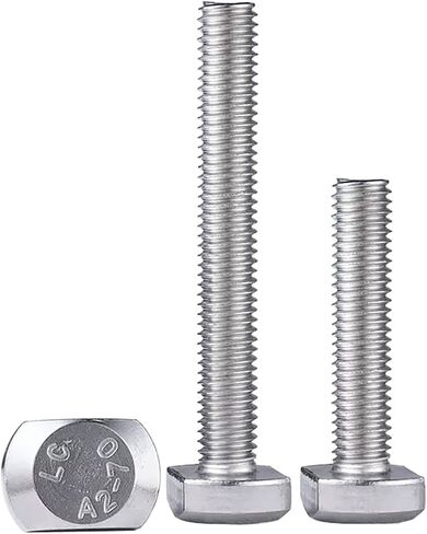 Stainless Steel T-Bolt Hammer Head T-Slot Screws 304 M5-M12 25-55mm Pack of 5(M10*30mm) in Kuwait
