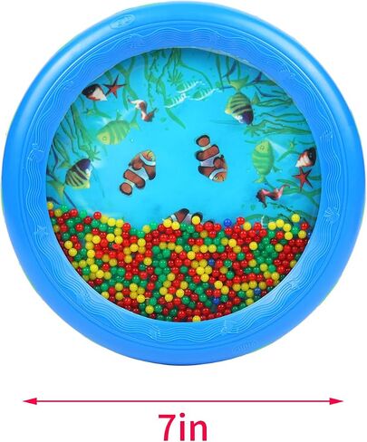 Musfunny Ocean Wave Bead Drum صوت البحر اللطيف وصانع المطر عصا المطر مطرز قطرات المطر صوت المطر شاكر الموسيقية وخشخشة آلة حسية in Kuwait