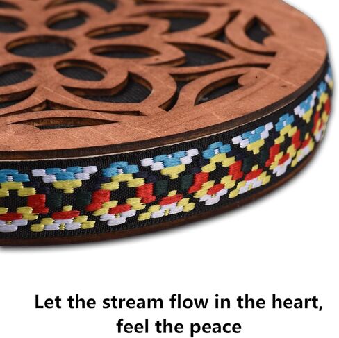 8-inch/12-inch Ocean Drum Ethnic Percussion Instrument Onomatopoeic Music Portable Hand Drum Instrument Sound Therapy Relaxing Water Sound Birch Wooden Drum for Performance Accompaniment in Kuwait