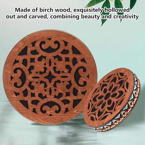 8-inch/12-inch Ocean Drum Ethnic Percussion Instrument Onomatopoeic Music Portable Hand Drum Instrument Sound Therapy Relaxing Water Sound Birch Wooden Drum for Performance Accompaniment in Kuwait