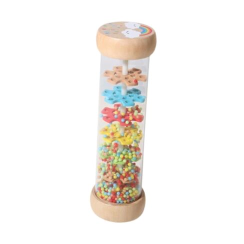 Wooden Rattle Shaker Rainmaker Rain Sticks Musical Instrument Sensory Toy Crafted from Wood for Calming Sound Suitable for Music Activities in Kuwait