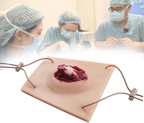 Limb Open Model Fracture Training Model, Reusable Wearable Trauma Mannequin Module, Replicating Wound Morphology, for Fracture Wound Bandaging Suture Training and First Aid Practice in Kuwait
