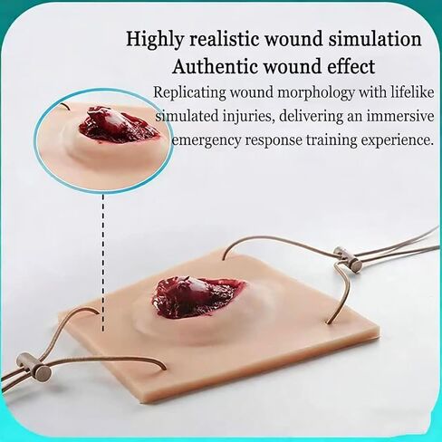 Limb Open Model Fracture Training Model, Reusable Wearable Trauma Mannequin Module, Replicating Wound Morphology, for Fracture Wound Bandaging Suture Training and First Aid Practice in Kuwait