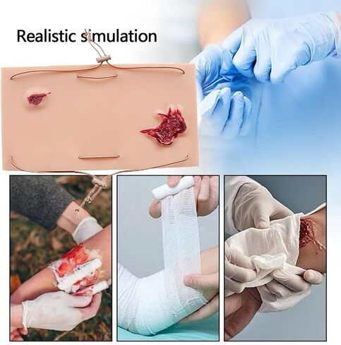 Wearable Wound Packing Trainer, Bleed Control Simulation Model, Laceration Wound Packing Simulator, Reusable Silicone Design, for Medical Students, Medical Training in Kuwait