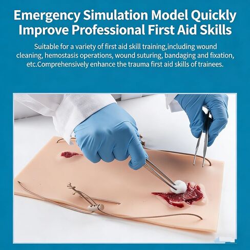 Wearable Wound Packing Trainer, Bleed Control Simulation Model, Laceration Wound Packing Simulator, Reusable Silicone Design, for Medical Students, Medical Training in Kuwait