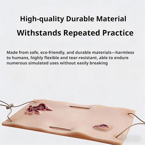 Wearable Wound Packing Trainer, Bleed Control Simulation Model, Laceration Wound Packing Simulator, Reusable Silicone Design, for Medical Students, Medical Training in Kuwait