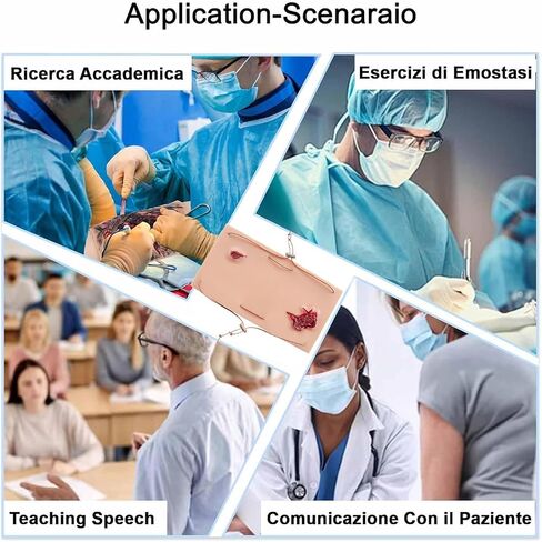 Wearable Wound Packing Trainer, Bleed Control Simulation Model, Laceration Wound Packing Simulator, Reusable Silicone Design, for Medical Students, Medical Training in Kuwait