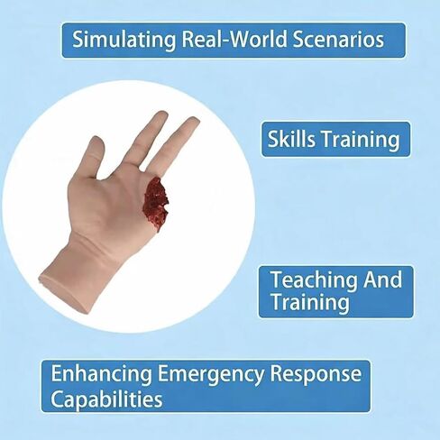 Hand Wound Packing Trainer Model, Finger Amputation Wound Hemostasis Practice Model, Reusable, Simulate Real-World Scenarios, for Teaching and Training in Kuwait