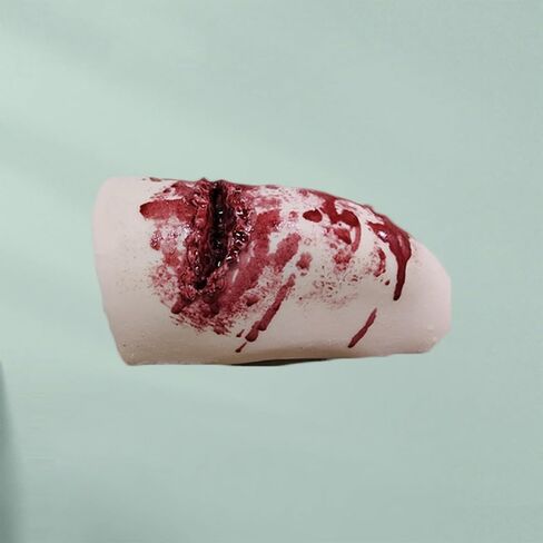 Silicone Wound Packing Trainer Model with 2 Simulated Wounds, Reusable Wound Training Model, Soft Yet Resilient Material, for Emergency Care, Military Trauma Training in Kuwait