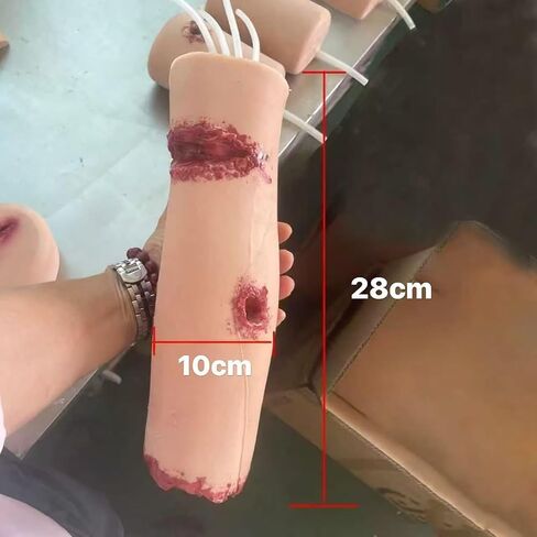 Calf Wound Packing Wound Trainer Model, Stop The Bleed Training Kit, 4 Simulated Wounds, Reusable, Combat Injury Model Gauze Packing, Ideal for Medical and EMT Classes in Kuwait