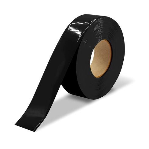 Ultra Line Ultra Durable Colored Floor Marking Tape for Safety, Caution, Warning, Flooring, Heavy-Duty, Peel and Stick, Adhesive, Industrial Quality, Black, 2" by 100' Roll in Kuwait