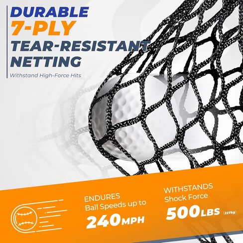 Golf Hitting Net, 10x7ft/7x7ft Heavy Duty Practice Net with Side Nets & Back Net, Reinforced Steel Frame Training Net for Indoor Outdoor Backyard Driving Swing Practice, Portable Carry Bag in Kuwait